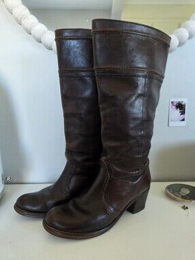 2011 FRYE Tall Jane Stitch 14L Leather Riding Boot